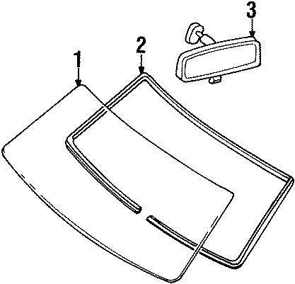 Ford oem windshield glass xf5z1203100aa image 1