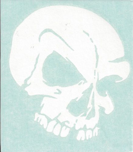Skull white decal sticker 8&#034; sln 55005
