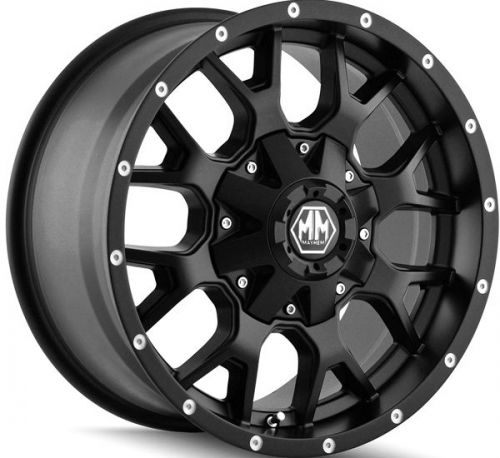 4-new mayhem 8015 warrior 20x9 8x165.1/8x170 +18mm matte black wheels rims