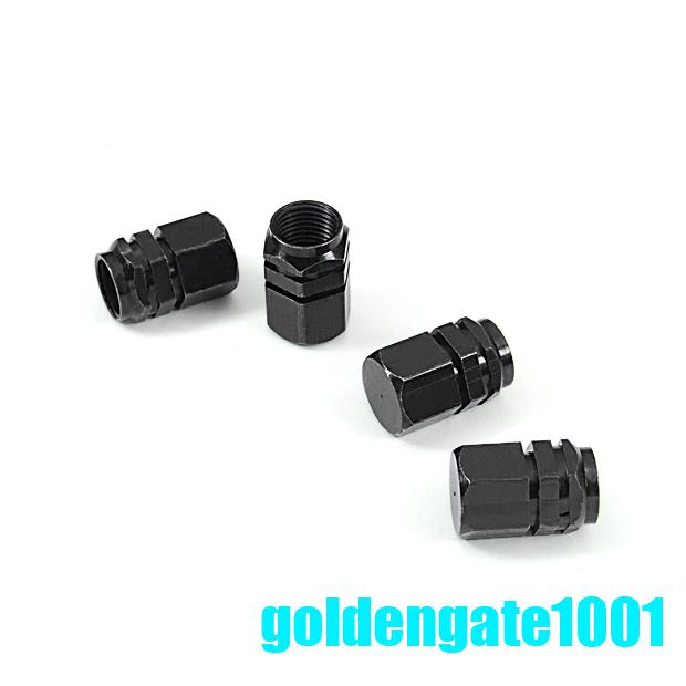 4pcs new black tire rim wheel valves stem caps for universal car truck motocycle