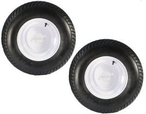 Two trailer tires &amp; rims 20.5 x 8 x 10 20565-10 20.58-10 20.5800-10 4h white