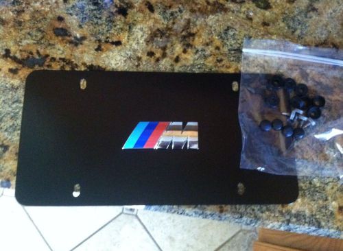 Oem bmw m logo marquee license platefront rear m3 m5 e36 e46 e30 e28 e39 m-tech