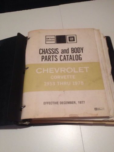 Gm corvette parts book