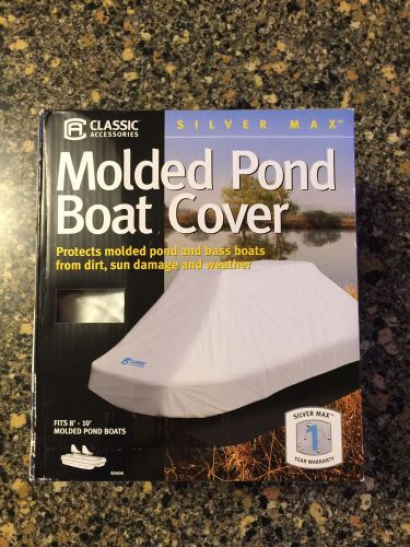 Brand new silver max molded pond boat cover, fits 8-10&#039; boat
