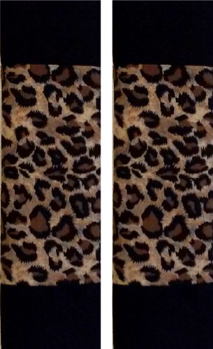 Seat belt covers shoulder cushion pads cheetah and black