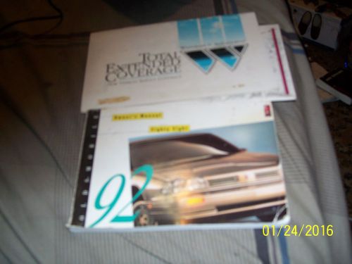 A owners manual&amp; other manuals for a 1992 oldsmobile 88