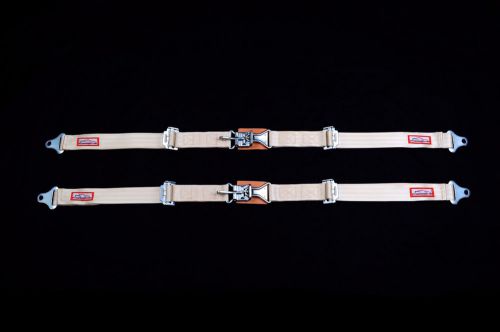 Racerdirect.net new pair 2&#034;&#039; latch &amp; link seat belt 2 pt racing belt ivory