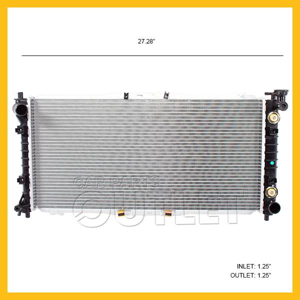 1998-1999 mazda 626 2.0l 4cyl radiator replacement auto trans toc aluminum core