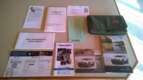 2015 jeep cherokee  owners manual with supplements and case