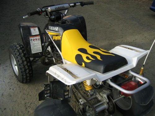 Yamaha blaster yellow flame seat cover # usa atv seat 752