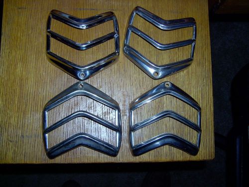 1940 ford taillight bezels,covers, a set of four