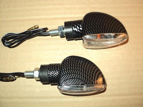 ►2x carbon indicator mini dardo bmw r 100/rs,r100gs,r100/s/t,f 650 st,f 650 cs