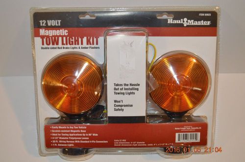 12 volt magnetic tow light kit double sided lens red amber flasher haul master