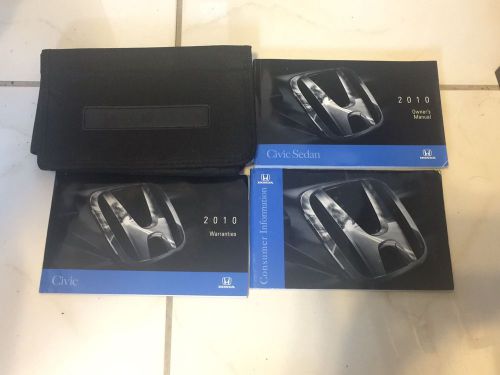 2010 honda civic sedan owner&#039;s manual with booklet&#039;s &amp; case