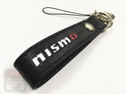 A015 nismo belt strap keychain key holder ring black synthetic leather
