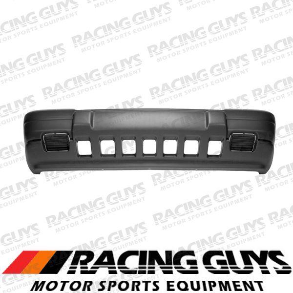 96-98 jeep grand cherokee front bumper cover raw black facial plastic ch1000843