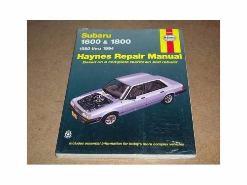 Subaru 1600 1800 service manual 1989 1988 1987 1986 1985  xt brat loyale wagon +