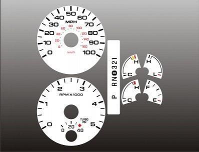 2005-2007 ford truck diesel powerstroke instrument cluster white face gauges 05