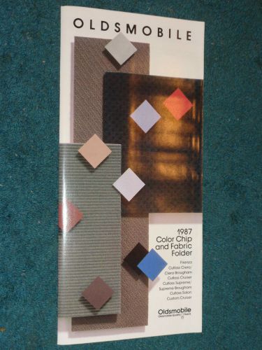 1987 oldsmobile cutlass /  paint chip brochure / original item!!