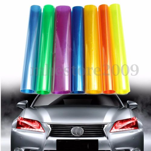 30 x 100cm car headlight tail fog light lamp tint film sticker vinyl wrap sheet