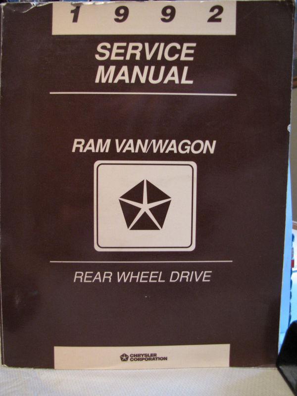 1992 dodge ram van ram wagon b150 b250 b350 service repair shop manual book 92