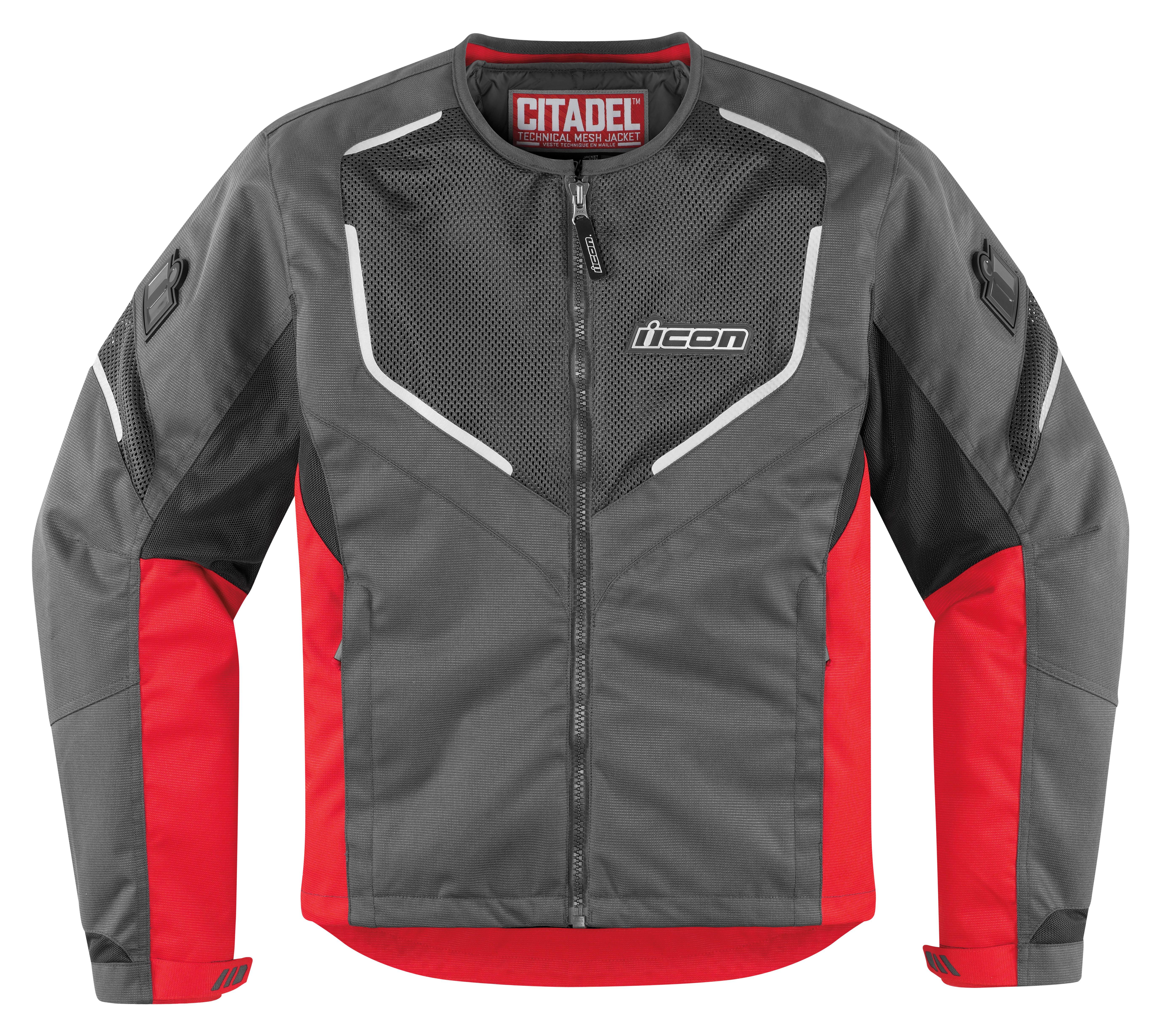 Icon citadel mens mesh jacket red/gray