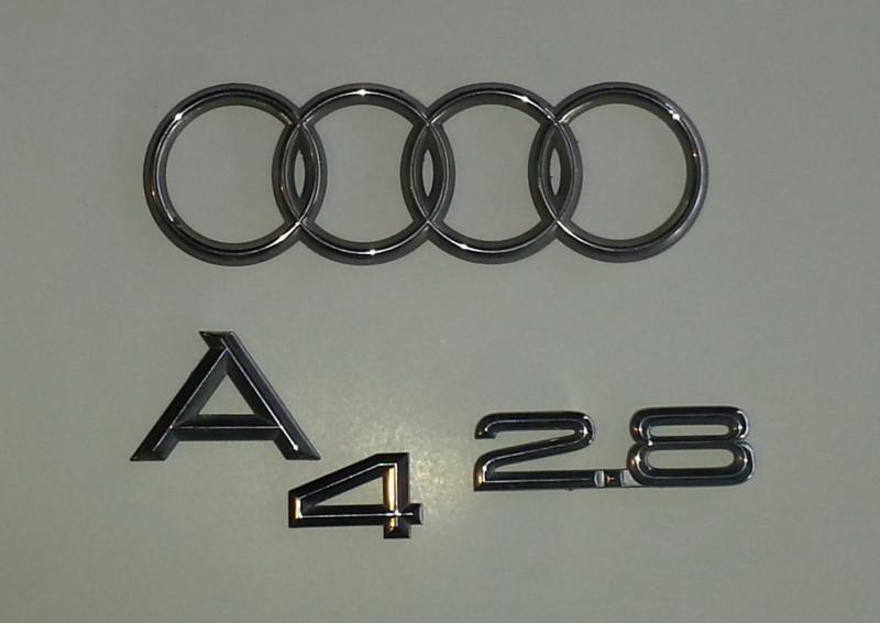 Original audi a4 2.8 trunk rear emblem logo decal symbol