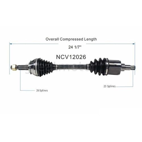 Gsp front cv axle assembly joint for 1984-1986 dodge 600 1984-1986 dodge daytona