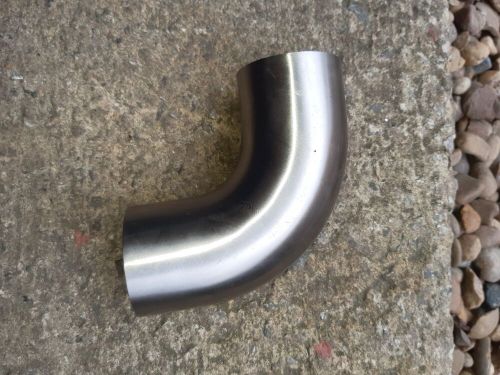 50mm 90 degree stainless steel bend 2&#034; 51mm inch 1d tight radius smooth flow 304