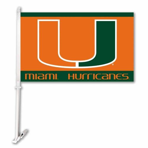 Fanmats 26118 miami hurricanes car flag large 1pc 11&#034; x 14&#034;