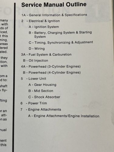 Oem mercury mariner outboards service manual  70 75 80 90 100&#039; 90-13645-1,