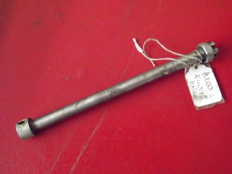 Yamaha mx 100 mx100 front  axle bolt shaft  1974 1975 1976