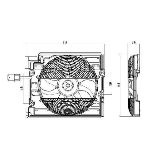 Bm3113109 new replacement a/c condenser fan assembly fits 1999-2003 bmw 5 series