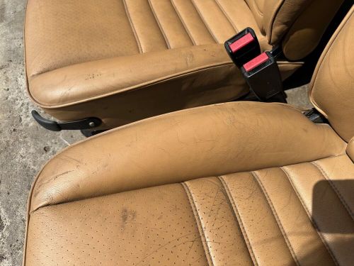 Porsche 911 964 (1989-1994) oem cashmere beige vinyl front seats left &amp; right