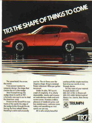 1975 triumph tr7 --the shape of things to come--