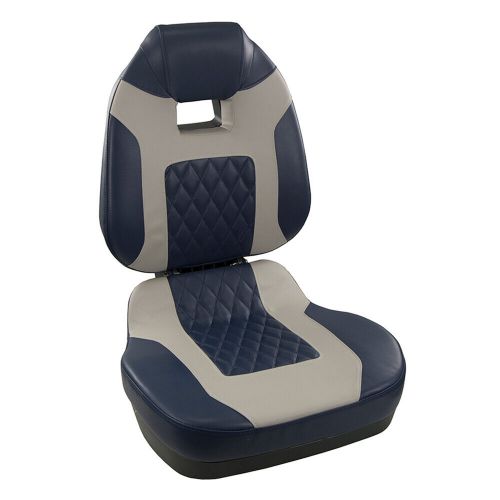 Springfield fish pro ii high back folding seat - blue/grey