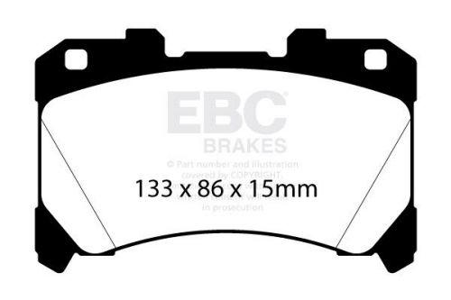 Ebc front yellowstuff pads for toyota gr yaris 1.6 t dp42430r