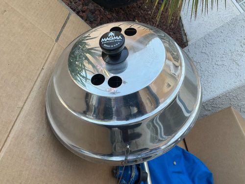 Magma marine boat 14&#034; round stainless steel kettle gas bbq w/ mount