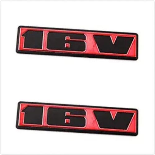 2x black 16v emblem for vw rabbit golf jetta gti gt scirocco badges