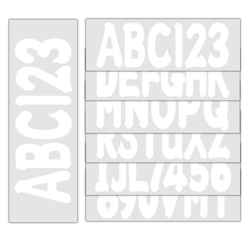 White alpha-numeric registration identification numbers stickers decals for boat