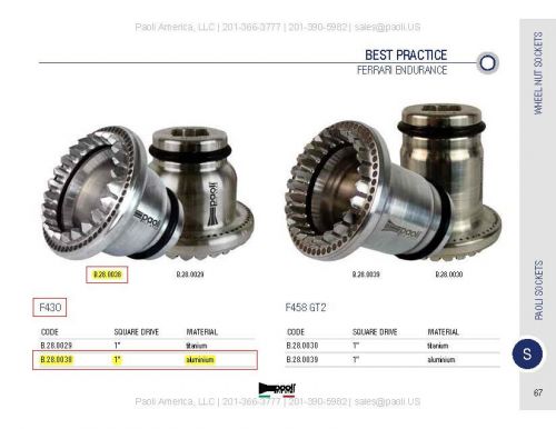 Ferrari f430 (race version) 1&#034; wheel sockets