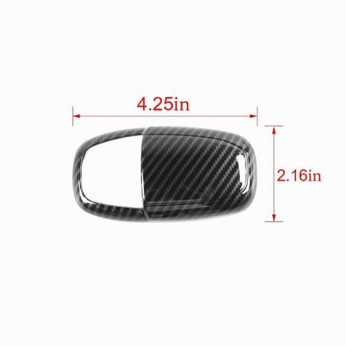 Car gear shift knob cover trim for dodge charger 15-23 accessories carbon fiber