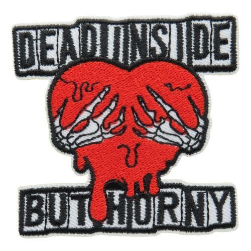 Dead inside but horny patch underiron patch punk patch rocker patch-