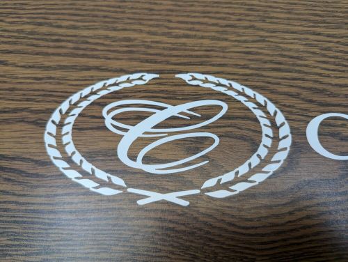 Cobalt decal with logo white 20&#034; long x 3 1/4&#034; high marine boat