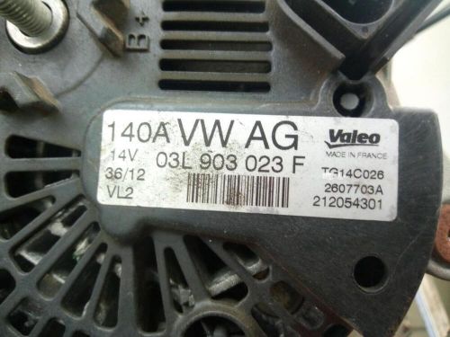 Alternator volkswagen golf match tdi 2008-2014 1598cc diesel 03l903023f