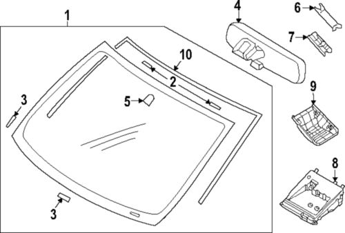 Genuine mitsubishi mirror 96321w050p