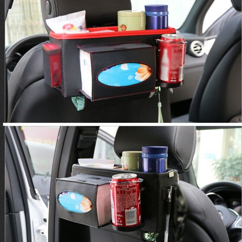 1×car rear back seat water cup holder table drink food tray bracket storage box