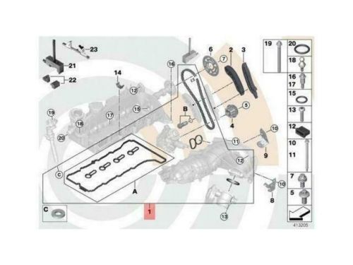 Oem bmw e60n 61n e81 x1 e84 timing chain + gaskets repair kit 11312365578 new