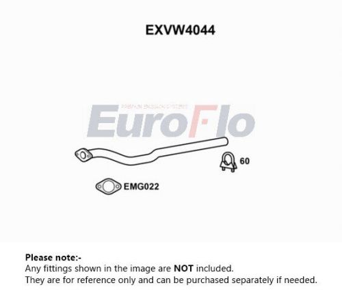 Exhaust pipe centre exvw4044 euroflo 5n0253201 genuine top quality guaranteed