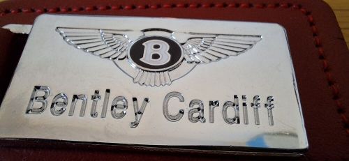 Genuine bentley cardiff keyring red leather